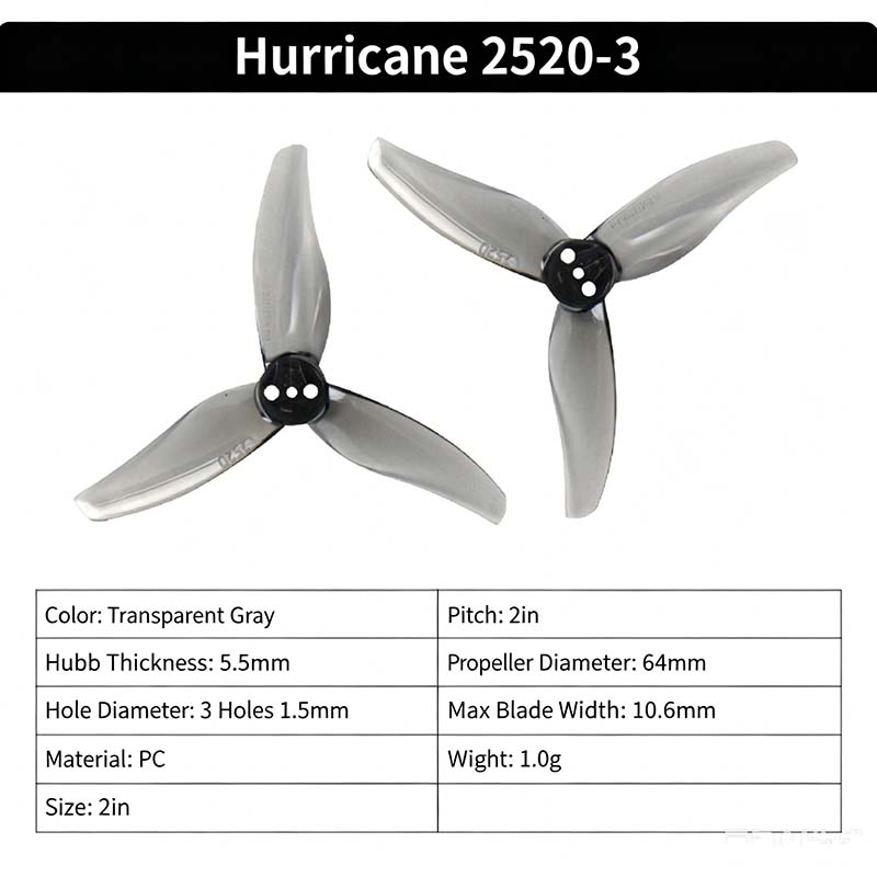 Baling-baling Gemfan Hurricane - Drone Racing Propeller ulasan dan harga