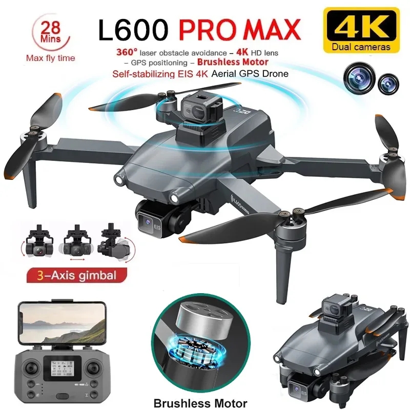 L600 PRO MAX Drone GPS profesi - Drone Racing Camera ulasan dan harga