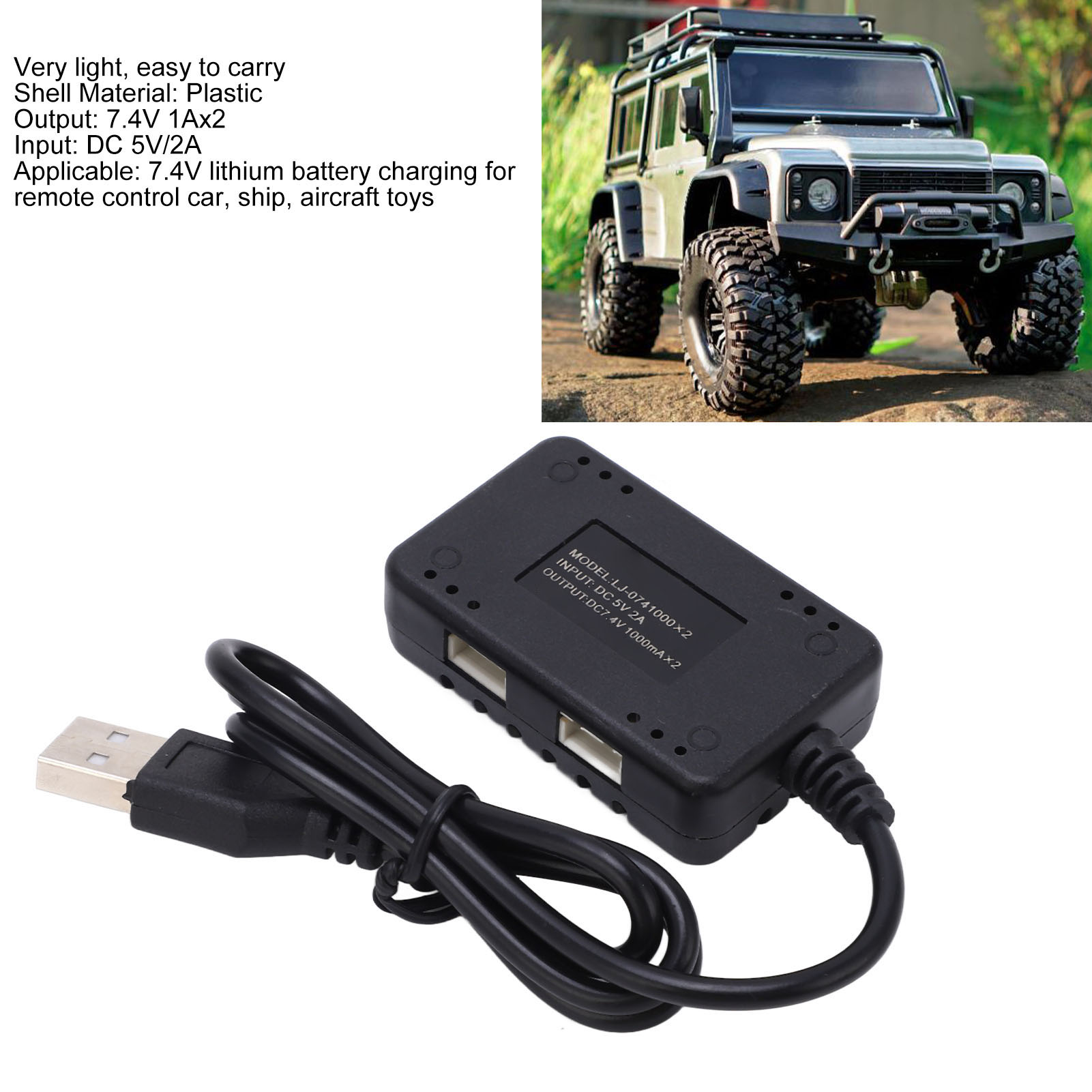 LiPo mobil RC 2 dalam 1 7.4V,  - Holy Stone Drone Hs720 ulasan dan harga
