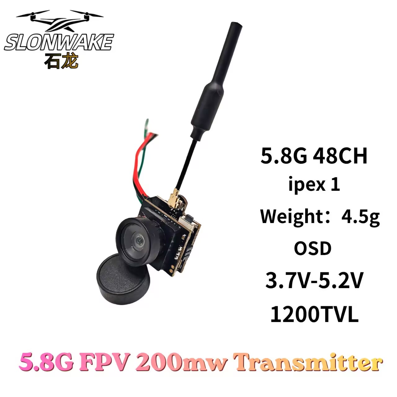 SLONWAKE 5.8G Kamera Transmisi - Drone Racing Camera ulasan dan harga